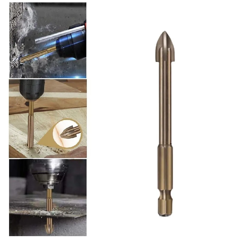 

1pc Drill Bit 3/4/5/6/7/8/10/12mm Size 76-83mm Length Cemented Carbide General Electric Hand Drill Or Bench Drill Tools Parts