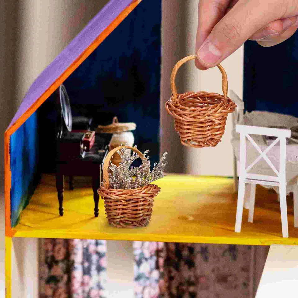 Opbergmand rotan mand opbergmand decoratieve box gevlochten mand zeegras mand opbergdoos W-mand make-up organizer voor badkamer keuken woonkamer decoratie