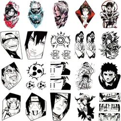 Naruto - Inspired Waterproof Temporary Tattoo Set - Long - Lasting Black Line Art (20 open random)