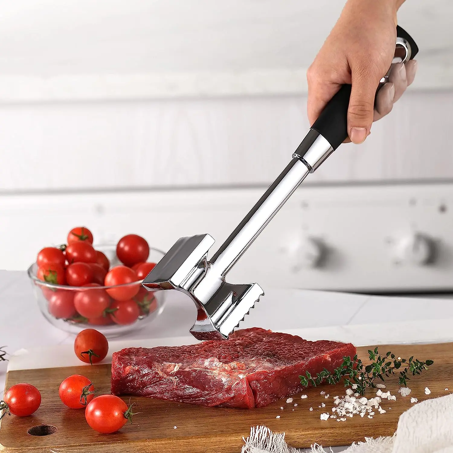 Double Sided Meat Tenderizer, Heavy Duty Hammer tool, Mallet Tool, Steak Pounder for poultry, pork
