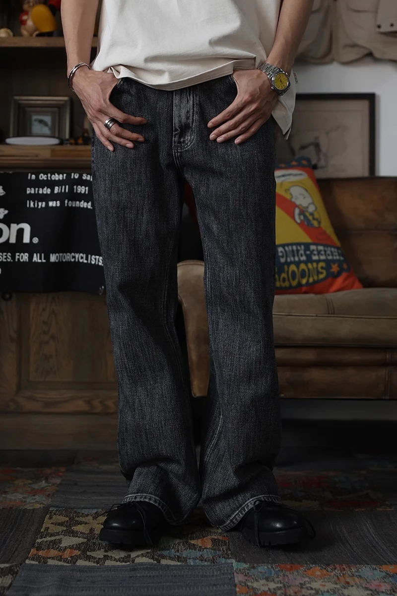 Second Order Men's Bootcut Jeans Selvedge Denim Slight Flare Pants Relaxed Fit 6
