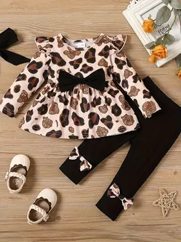 Baby Girl Leopard 3-Piece Outfit 1