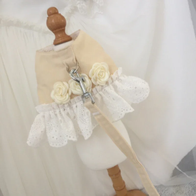 Dog Leash Pet Lead Summer Dog Harness Vest Chihuahua Yorkshire Terrier Pomeranian Shih Tzu Maltese Bichon Poodle Dog Skirt