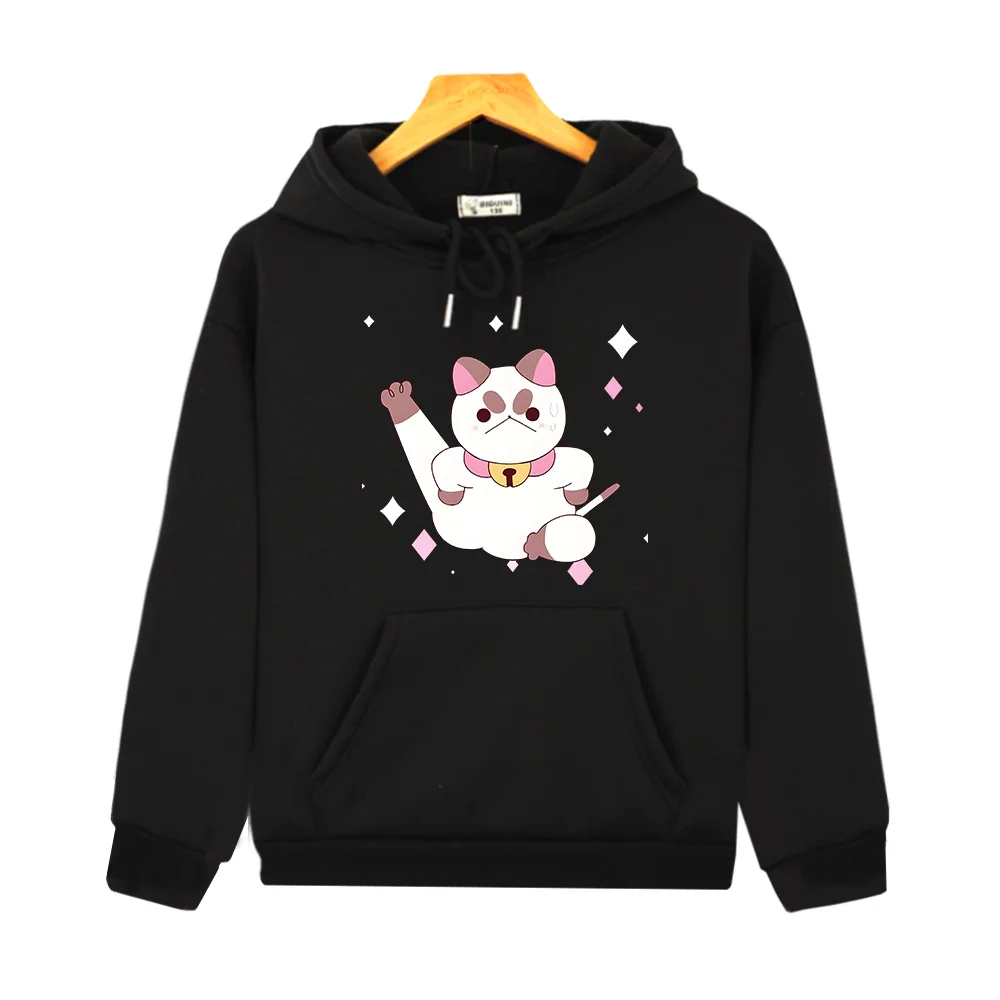 

Puppycat Cat Graphic Hoodies Long Sleeve Boys and Girls Hooded Sweatshirts Cartoon Graphic Printing Pullovers Autumn Winter Kids