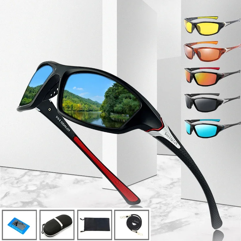 Polarized Fishing Sunglasses One Piece Fishing Classic Sun Glasses Men's Driving Shades Male sunglass Vintage Travel sunglass