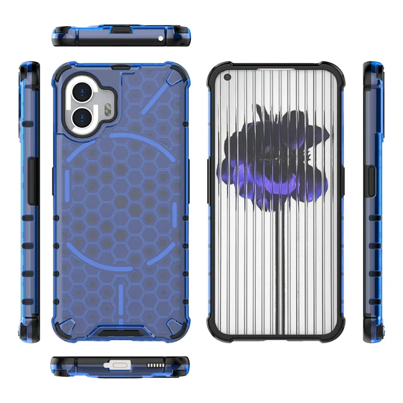 Luxury Transparent Shockproof Armor Case with Hard PC Back Cover