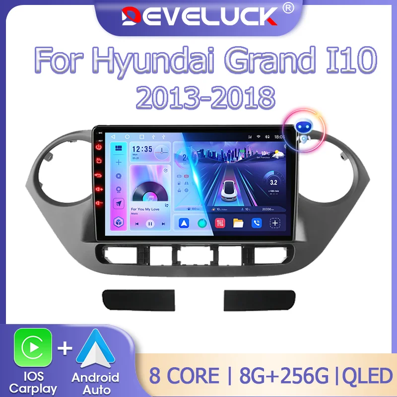 

2Din Android 12 Car Radio for Hyundai Grand I10 2013-2018 Multimedia Player GPS Navigation Carplay Stereo DVD Head Unit Speakers