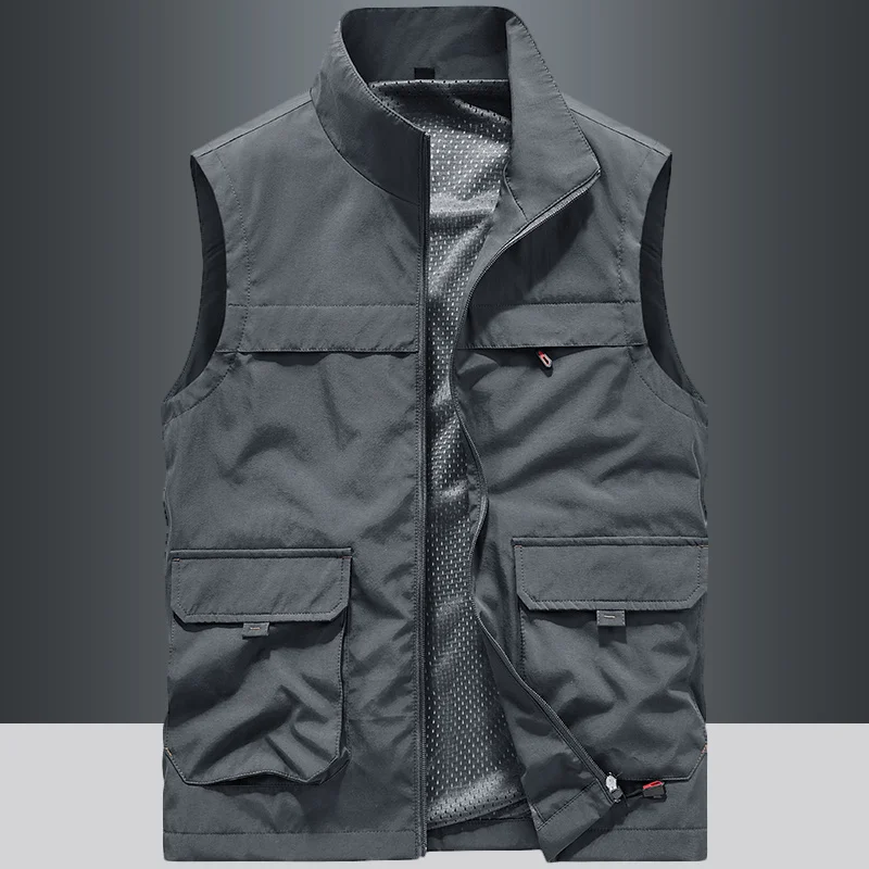 Sleeveless Jacket Men's Jackets Work Vest Summer MAN Motorcyclist