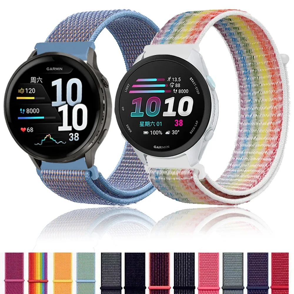 Breathable Nylon Loop Strap, 20mm & 22mm, Compatible with Various Smartwatches