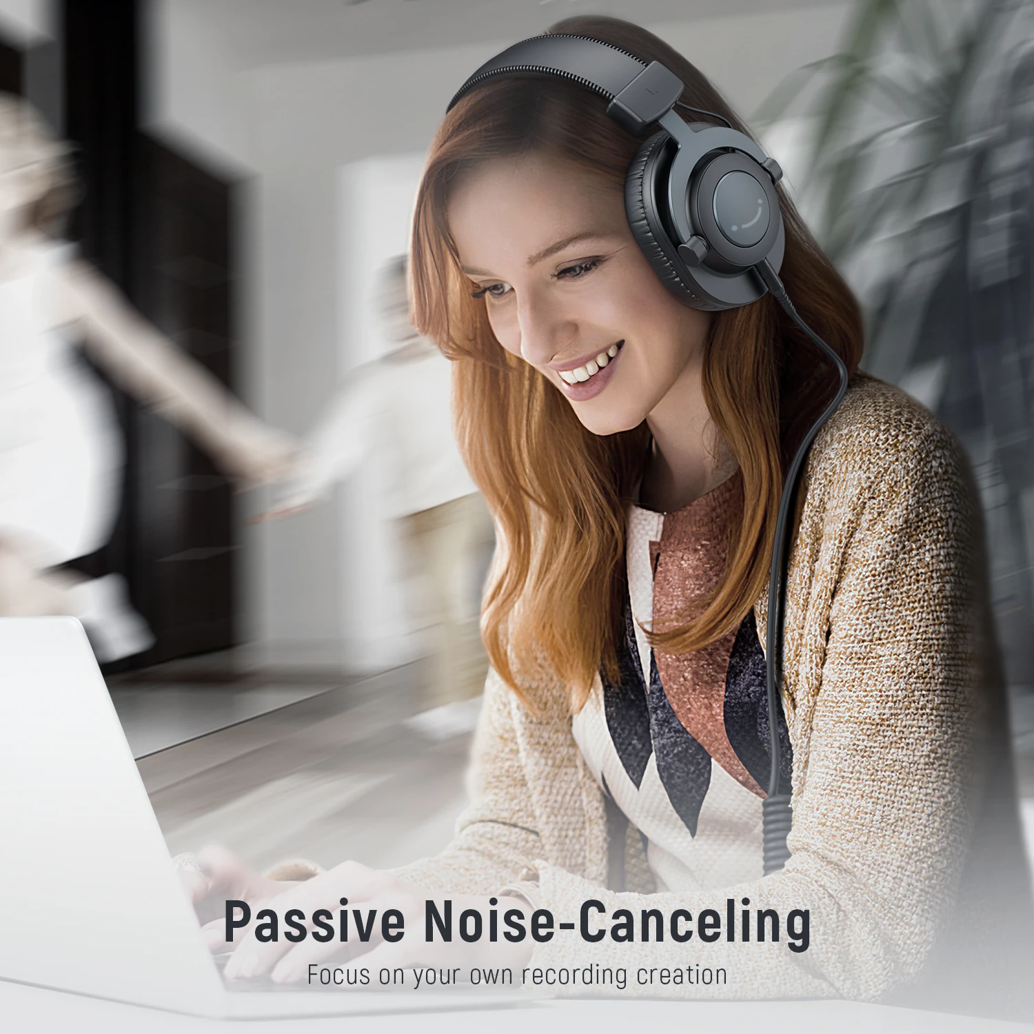 سماعات رأس سلكية من FIFINIE فوق الأذن، إسفنج ميمور...