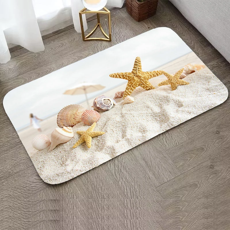 Tapis de porte antidérapant, paillasson d\'entrée de maison de plage, de salle de bain, de cuisine, pour enfants, décoration de maison, salon