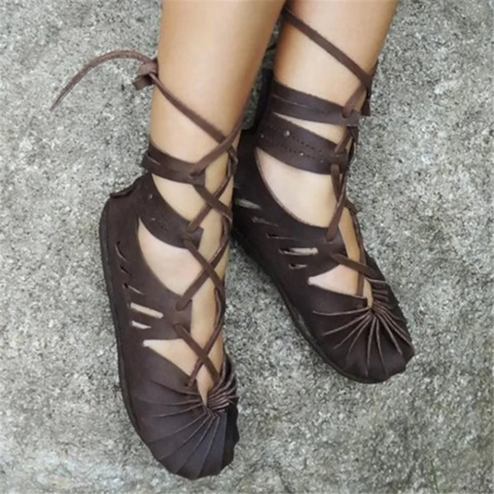 Cosplay shoes, medieval Gothic retro, elf witch, lace up, hollow out, Lolita, for women men, cosplay costume, carnival party, knight boots, prop