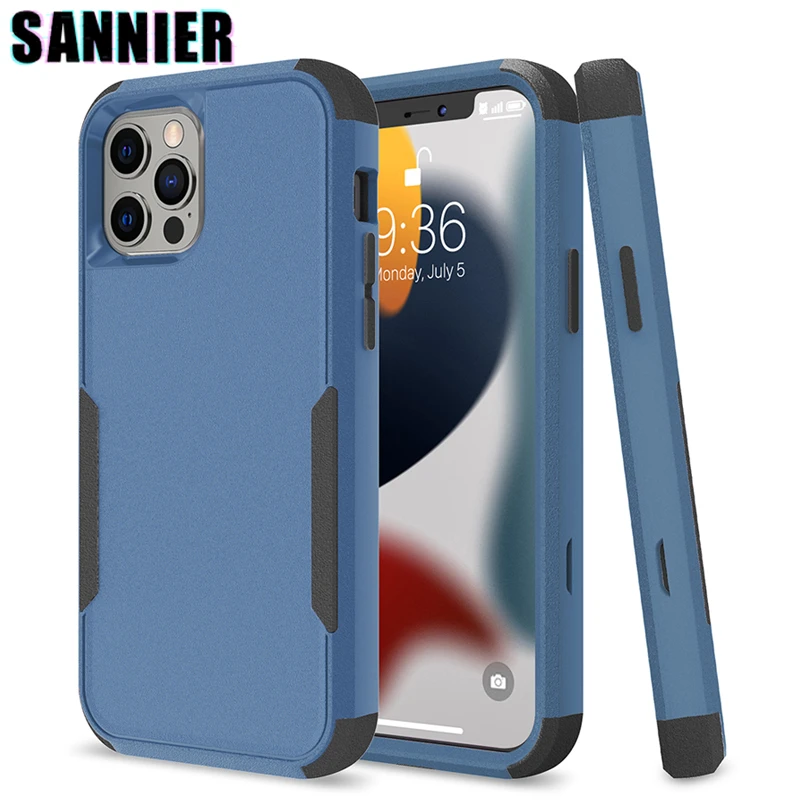 Shockproof Phone Case For iPhone 11 12 13 Pro 13Mini Solid Color Cellphone Cover For iPhone 13Pro XS Max X XR 8 7 6 Plus SE apple mag safe charger