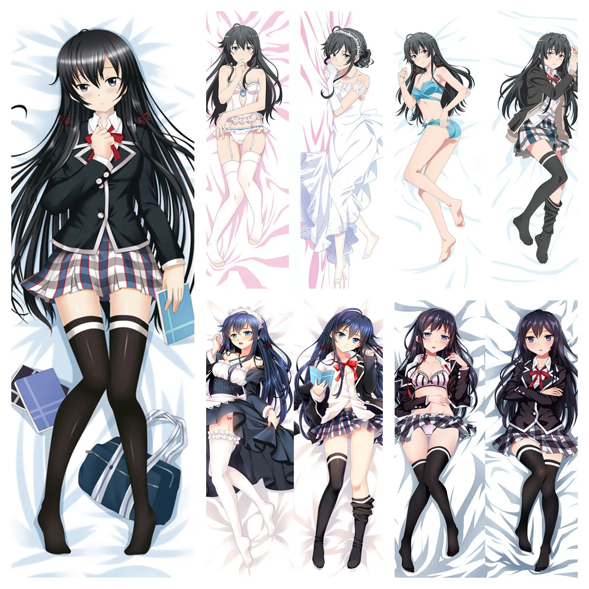 Cosplay Anime Dakimakura Pillowcase My Youth Romantic Comedy Is Wrong Yukinoshita Yukino DIY Hugging Body Pillow Cover Case