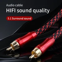 YYAUDIO 4N OFC 75ohm Hifi Digital Coaxial Audio Video Rca Cable Hi-end RCA to RCA Male Subwoofer Audio Cable 1m 2m 3m 5m 8m 10m