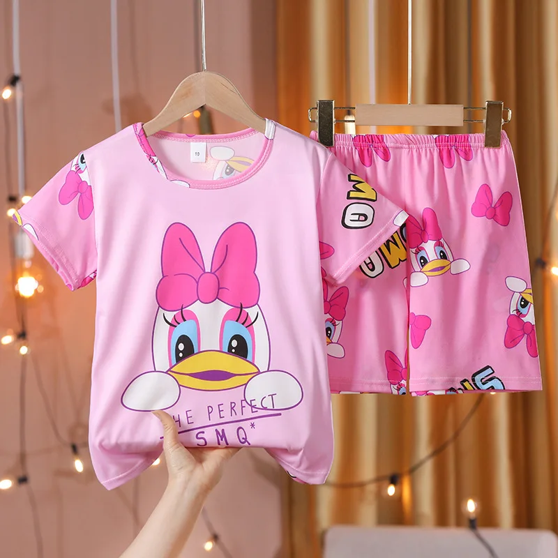 pajama sets boy Spring and Autumn Children Pajamas Baby Clothing Cartoon T-Shirt Tops and Short Pants Sleepwear Girls Animal Pyjamas Pijamas Set christmas pajama sets Sleepwear & Robes