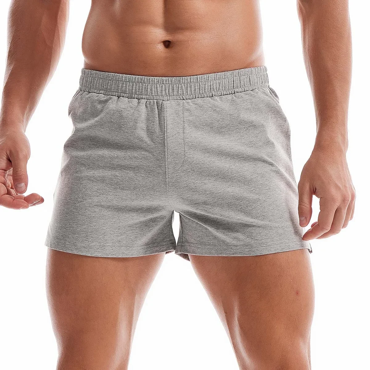 

Shorts Sleep Bottoms Jogger Cotton Waist Yoga Breathable Pajama Sport Underwear Home Mens Lounge Man Elastic Boxers Shorts Solid