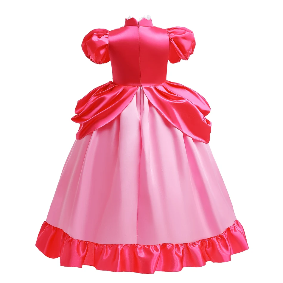 Peach Dress For Girl Halloween Cosplay Princess Costume Kids
