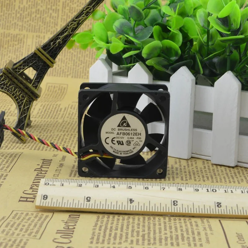

Afb0612eh 6cm 6cm 12V 0.48a 6025 трехпроводный Вентилятор охлаждения с двумя шариками