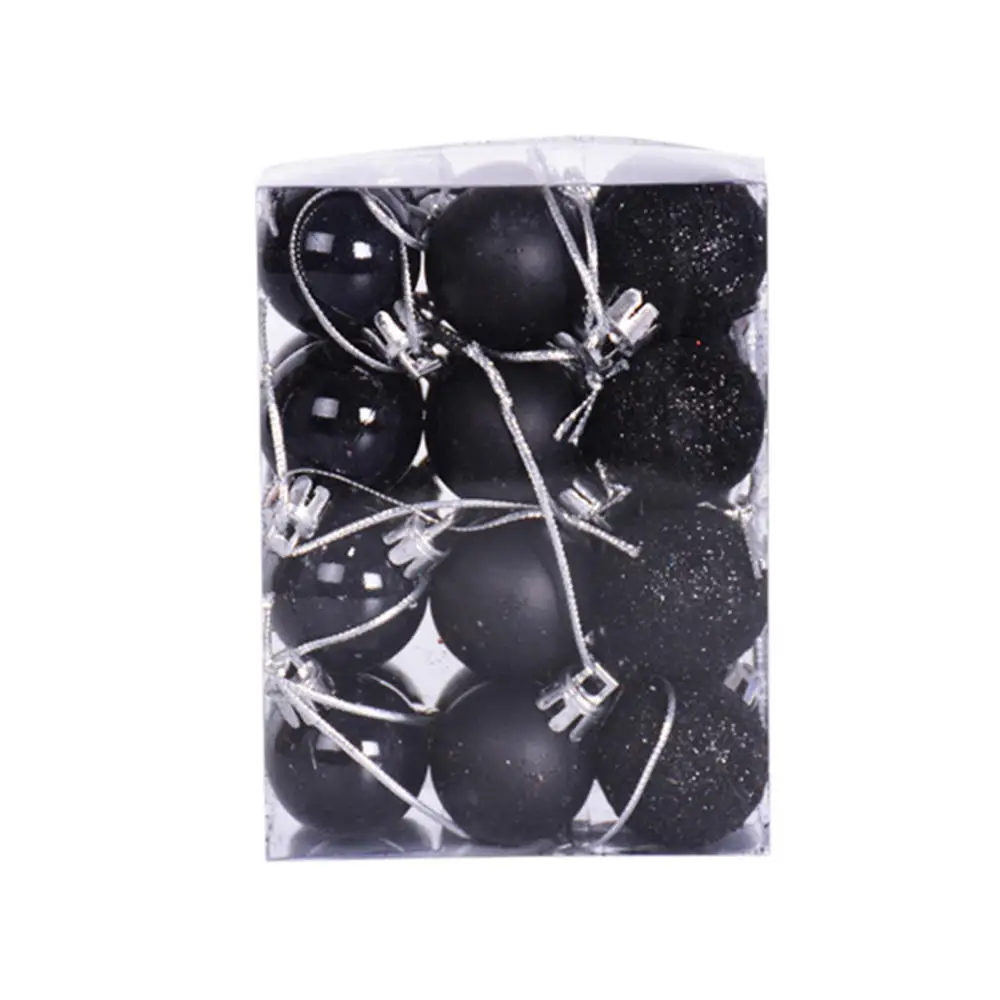thumbnail image 1 of 24 piezas/caja de 3 cm de mini bolas de Navidad colgantes para fiestas de Navidad, adornos colgantes para el techo de centros comerciales, decoraciones para árboles de Navidad, 1 of 5