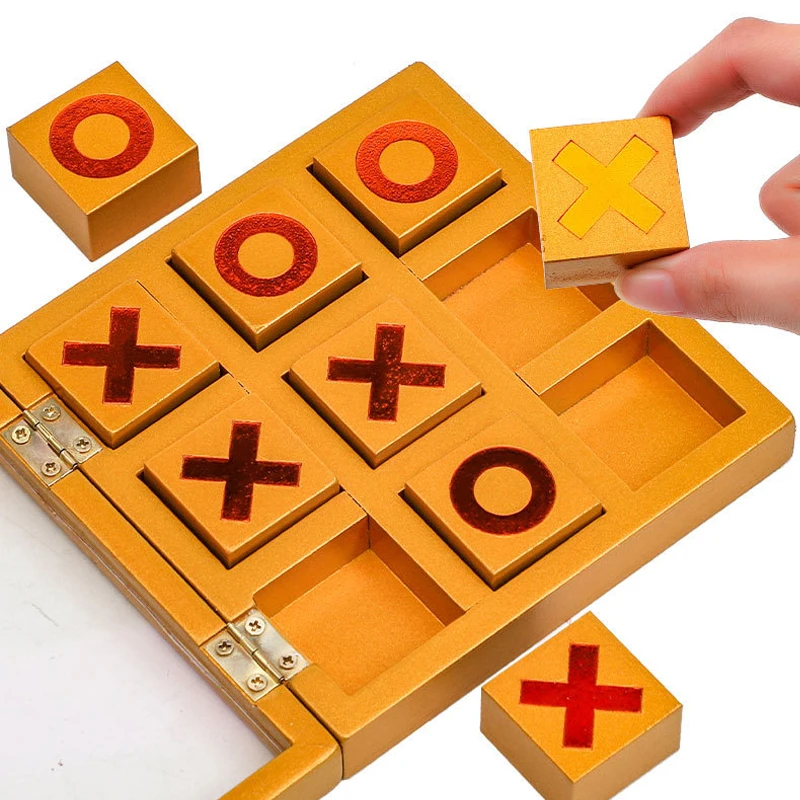 Unique Gift Classic Wooden Tic Tac Toe XOXO Best Strategy Board Games for Adults And Kids Juegos De Mesa Familiares Divertidos 6
