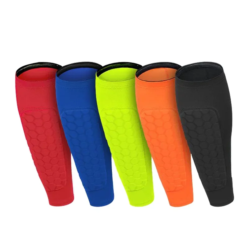 Honeycomb Soccer Shin Guards Football Shields Sports Legging Shinguards Leg Sleeves Protective Gear Shank Protector 1 PC protective gear set shin protector