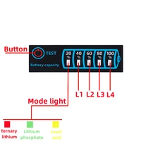 DC5-30V 12V 24V LED Battery Capacity Indicator Power Display Panel Lithium Lead Acid Battery Capacity Voltage Meter Module 2