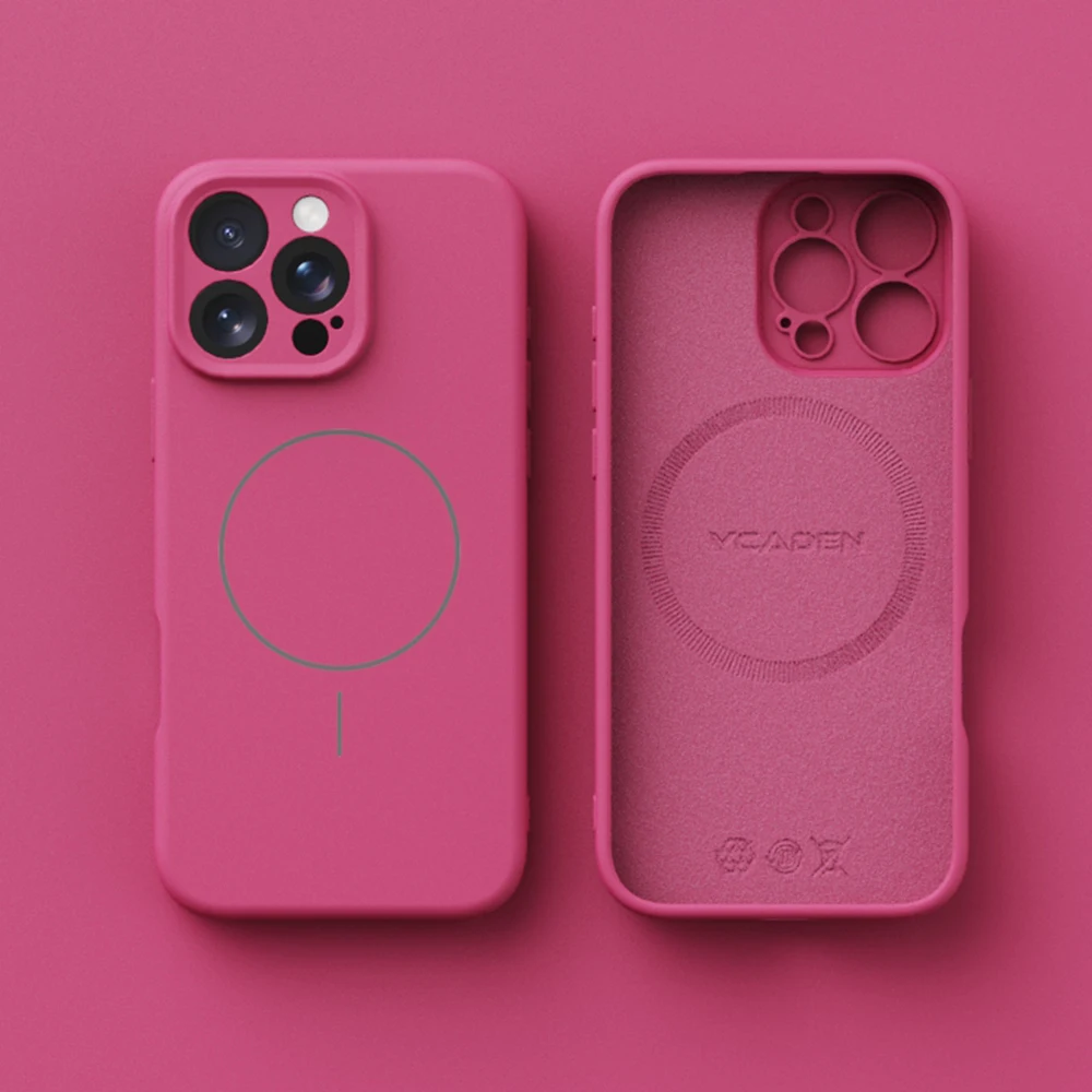 Soft Liquid Silicone MagSafe-Compatible Phone Case with Wireless Charging Matte Finish