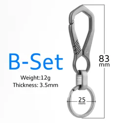 Luxury Titanium Keychain with Bottle Opener and Key Holder for Men - Creative Gift Idea (B - Set)