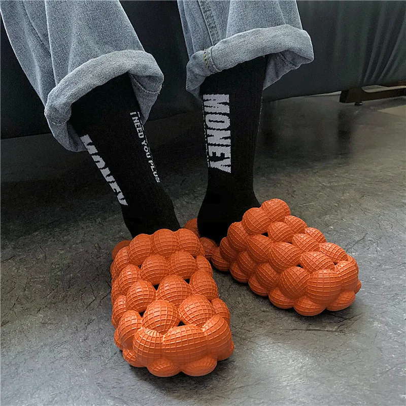 Women Man Soft Bubble Slippers Fashion 2023 New EVA Cool Home Beach Shoes Massage Sole Slippers Designer Indoor Peanut Slipper 2