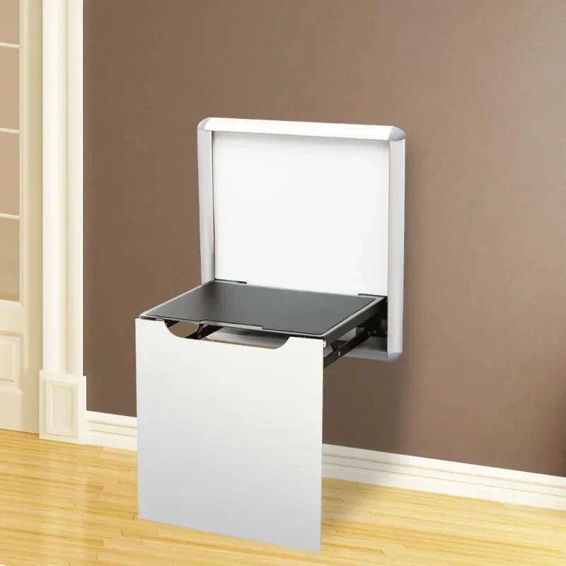 Wall-Mounted Folding Seat Chair, Aluminum Alloy Folding Chair, for Household Porch, Shoe Changing Area, Shoe Rack Behind Space 2