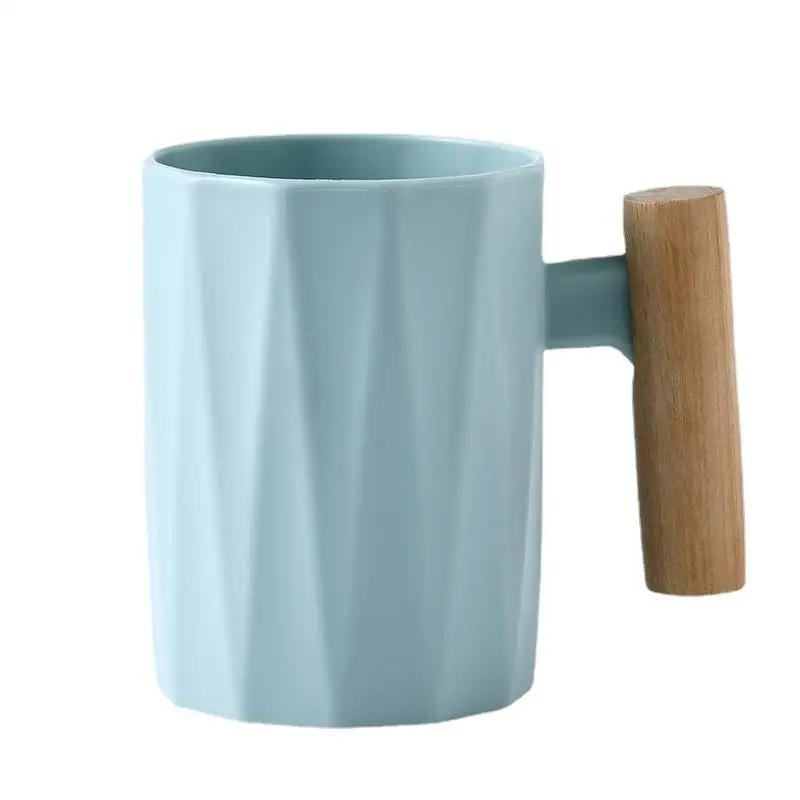 Creative Wooden Handle Toothbrush Cup For Bathroom Storage_voghion.com
