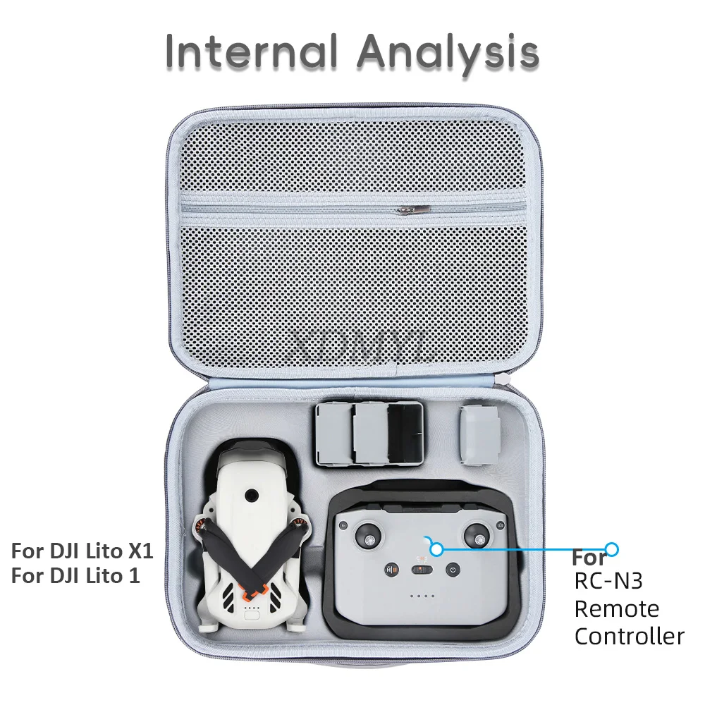 DJI Lito 1/X1 용 PU 보관 가방 플라이 모어 콤보 핸드백 숄더백 여행용 운반 케이스 RC 2/N3 컨트롤러 케이스 액세서리