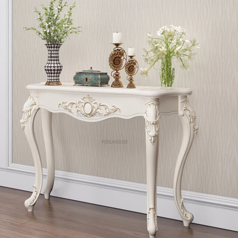 Modern Solid Wood Console Table Living Room Furniture Against The Wall Consol Entrance Table Home Corridor Decoration
