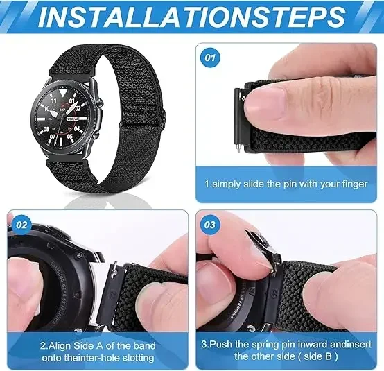 Premium Nylon Watch Band - Adjustable Strap for Smartwatches (20-22mm)