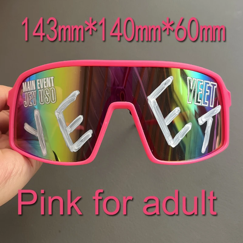 Yeet Red Shades Jey Uso Adult Sunglasses - Main Event Replica Motorcycle Style