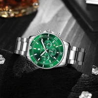 SAPPHERO Montre Homme Quartz Luxe Chronographe Sport Acier Inoxydable Étanche 50M Date Lumineux Montre Bracelet Élégante Business 3