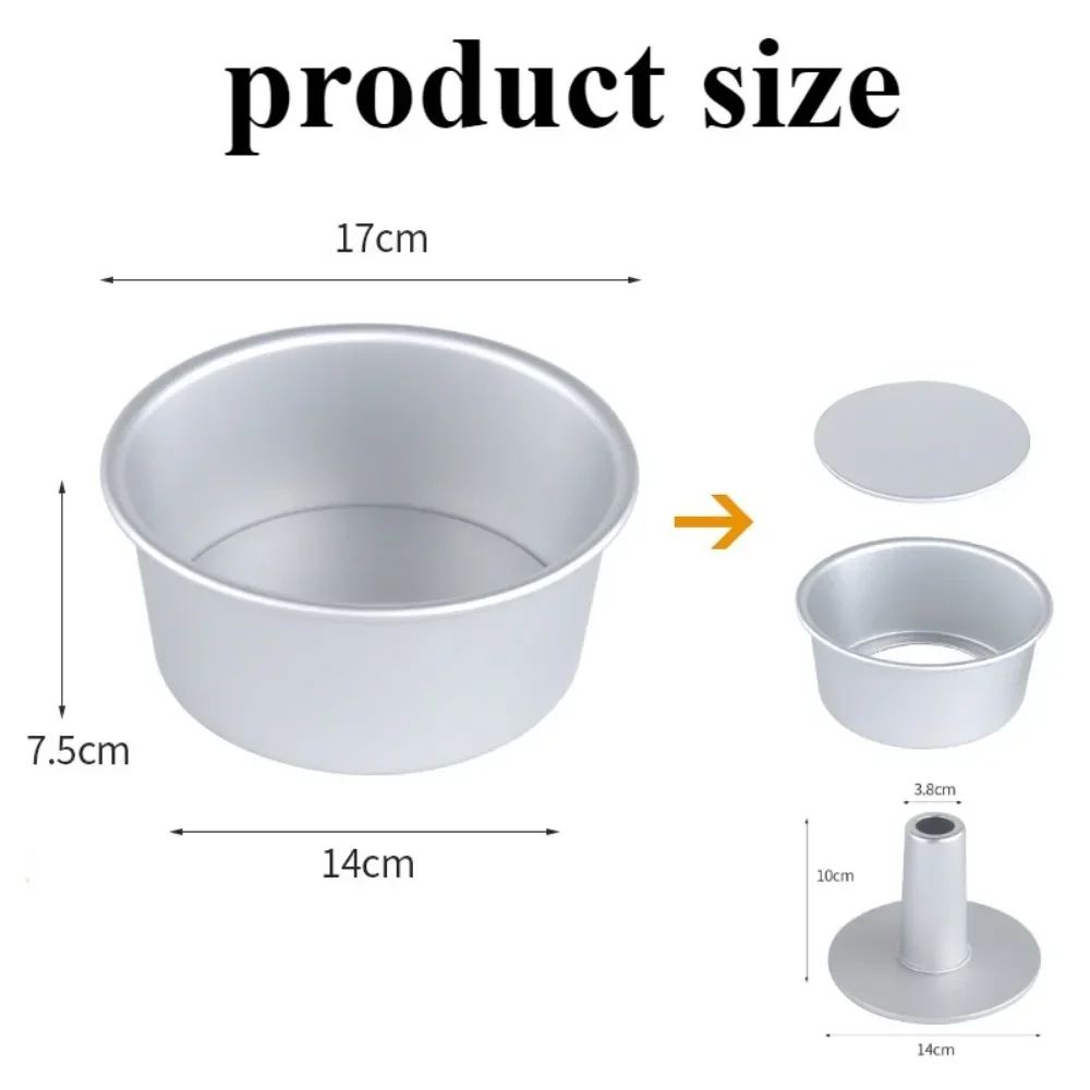 6/8inch Hollow Chiffon Cake Mould Removable Non-Stick Round Chiffon Cake Pudding Baking Mould DIY Baking Kitchen Tools Baking Supplies
