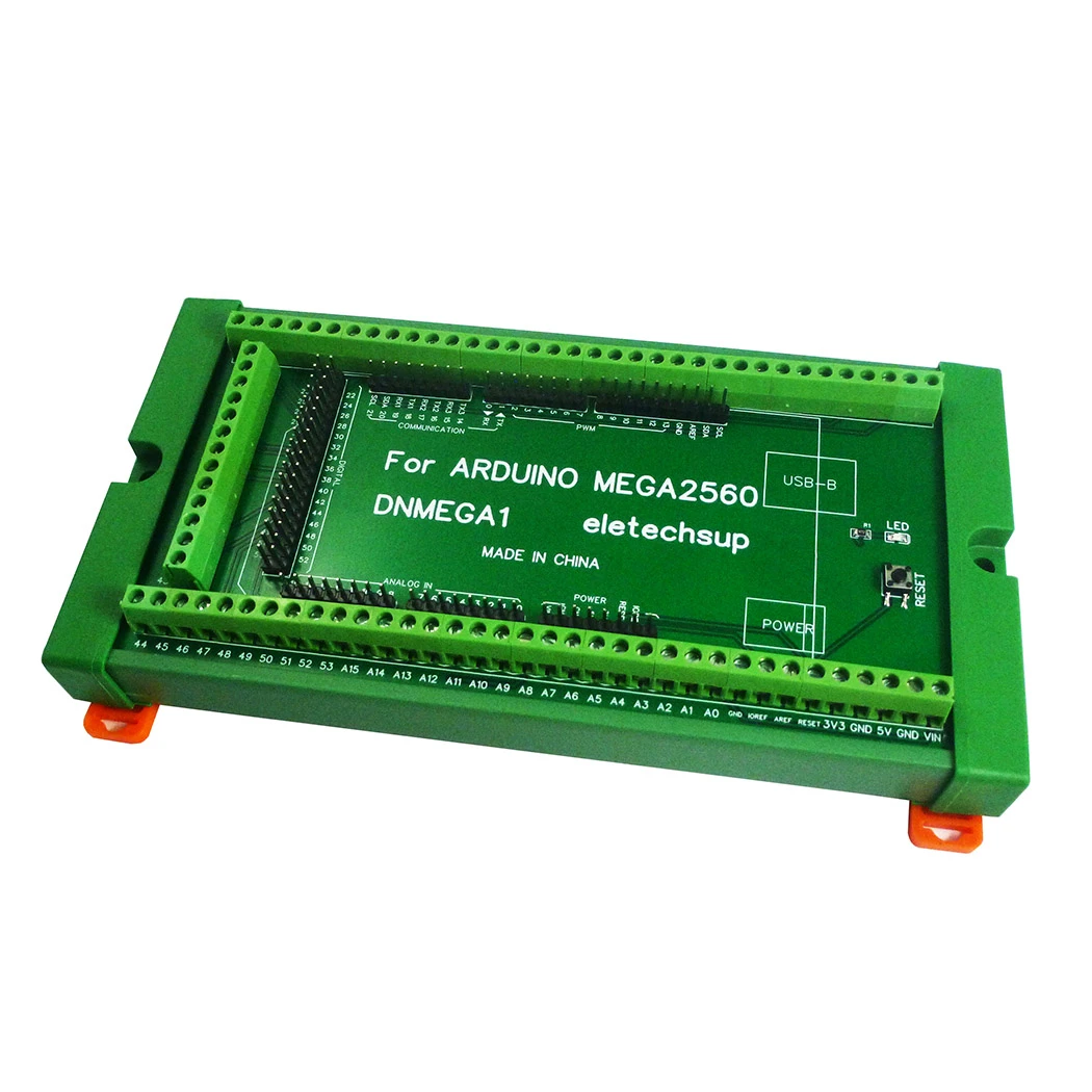 DIN Rail Mount Screw Terminal Block Adapter Module for Arduino MEGA2560 ...