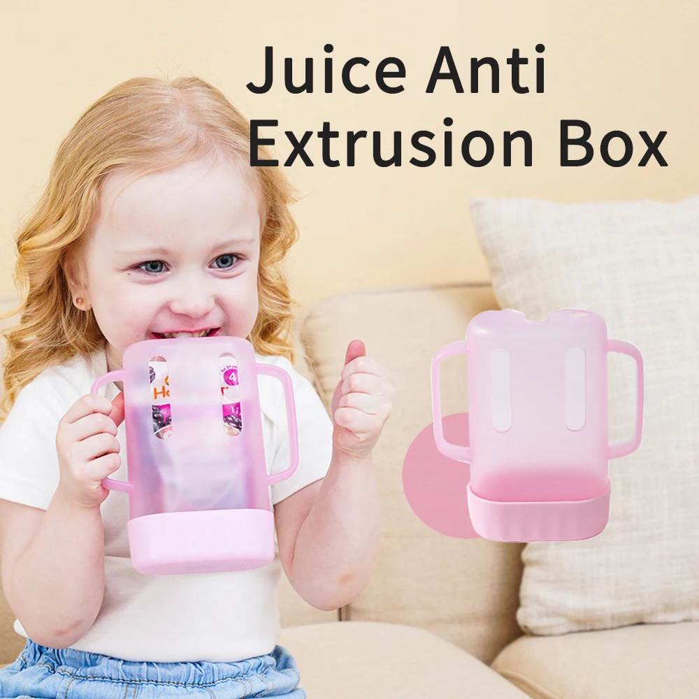 Dual-Lid Squeeze Pouch Holder for Food Pouches & Drink Boxes Baby Pouch Holder with Larger Capacity Versatile Design for
