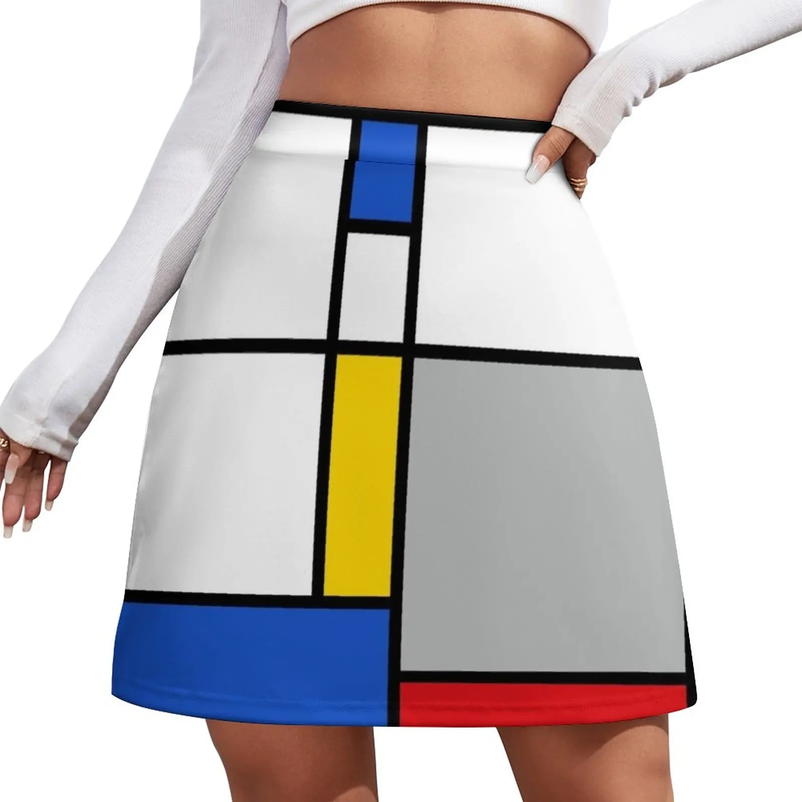

Mondrian Style Color Composition Mini Skirt skirts women summer 2024 micro mini skirt extreme korean style women clothing