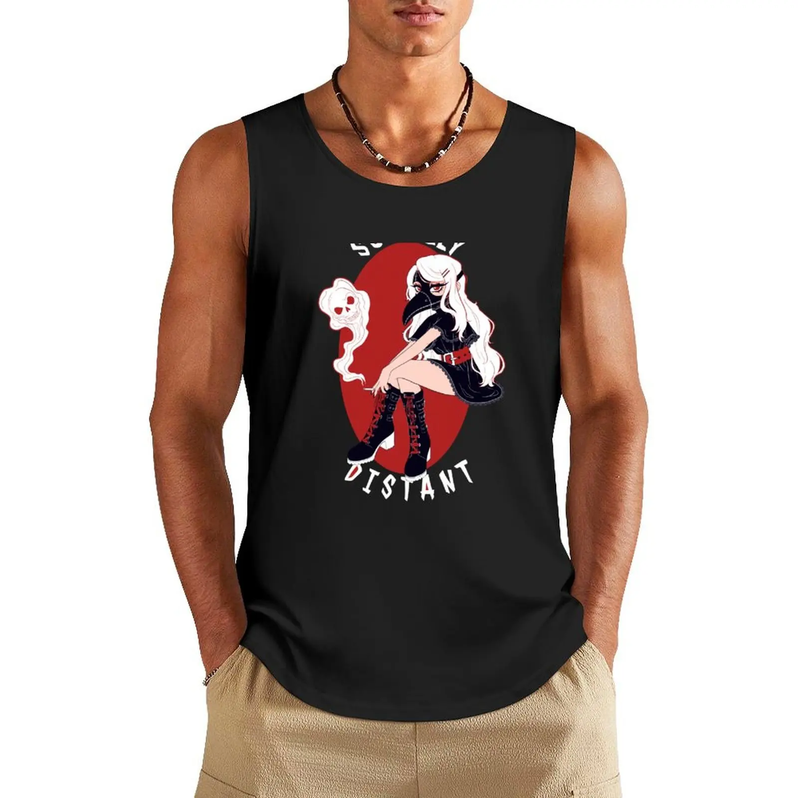 

Socially Distant Tank Top gym accessories man cool things Men's t-shirts
