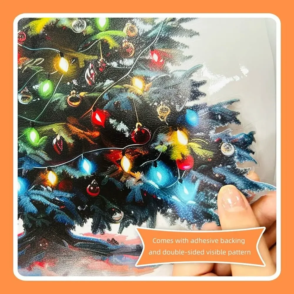 Christmas Decoration Stickers Cartoon Santa Claus Xmas Tree Snowman Elk Window Glass Static Stickers Happy New Year Decor