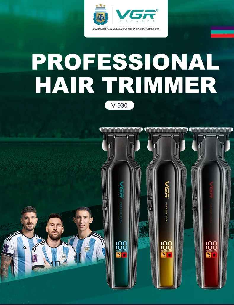 Description Picture 2 of itemVGR Hair Clipper Professional Trimmer Cordless Hair Cutting Machine Rechargeable Barber Digital Display Trimmer for Men V-930
