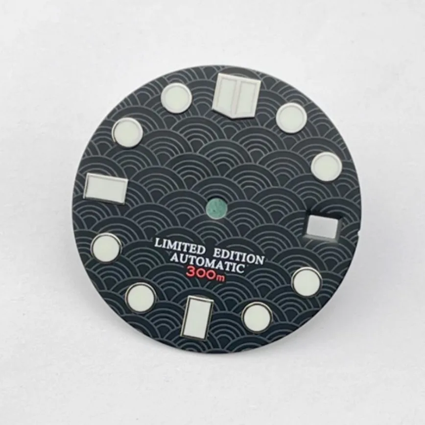 Fishscale Dial Gold Red Black Green Luminous Dial 28.5mm for NH35A/4R35/NH36 Movement Watch Accessories NH35 Dial