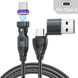 Ultra - High Speed 240W Magnetic USB - C Charging & Data Cable 5A - Multi - Functional PD 100W, 1/1.8M Length - 1.8m (Type c)