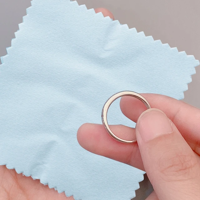 100Pcs Jewelry Cleaning Cloth, Silver Polishing Cloth Individually