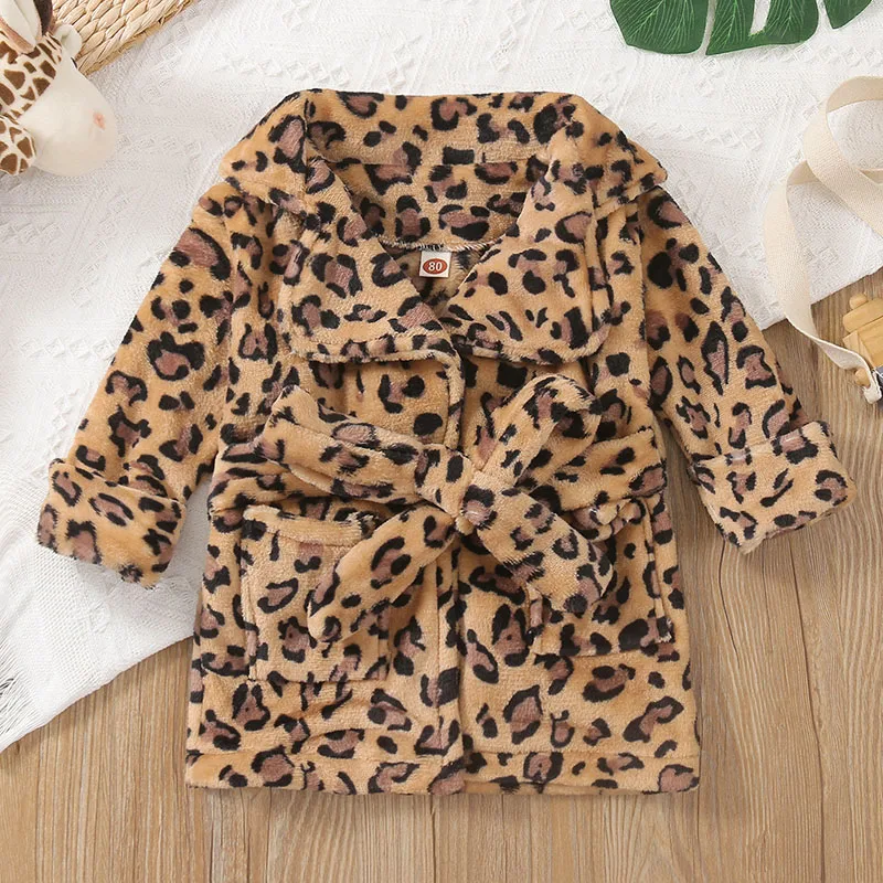 Children Flannel Pajamas New Boys CFlannel Robe Autumn Winter Warm Soft Kids Bathrobe Baby Girl Homewear Child Sleepwear