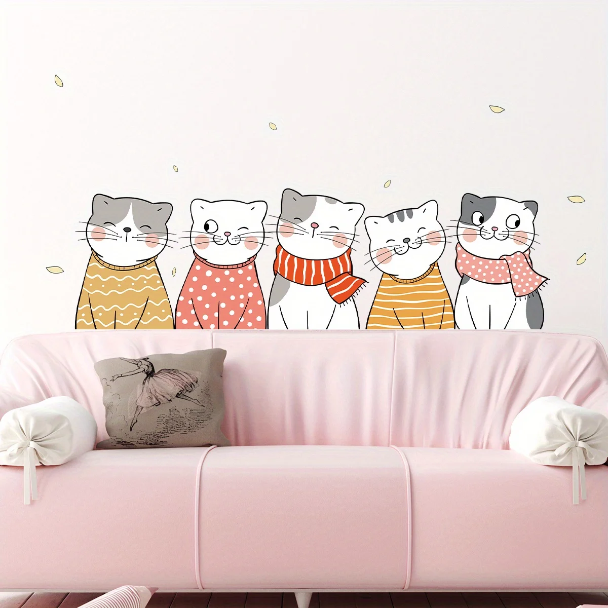 Cartoon Cute Funny Cat Wall Stickers for Children's Room Kids Room Removable Wall Decals Bedroom Living Nursery Decoration wall stickers luminous wall stickers vinyl decal stickers children room decoration