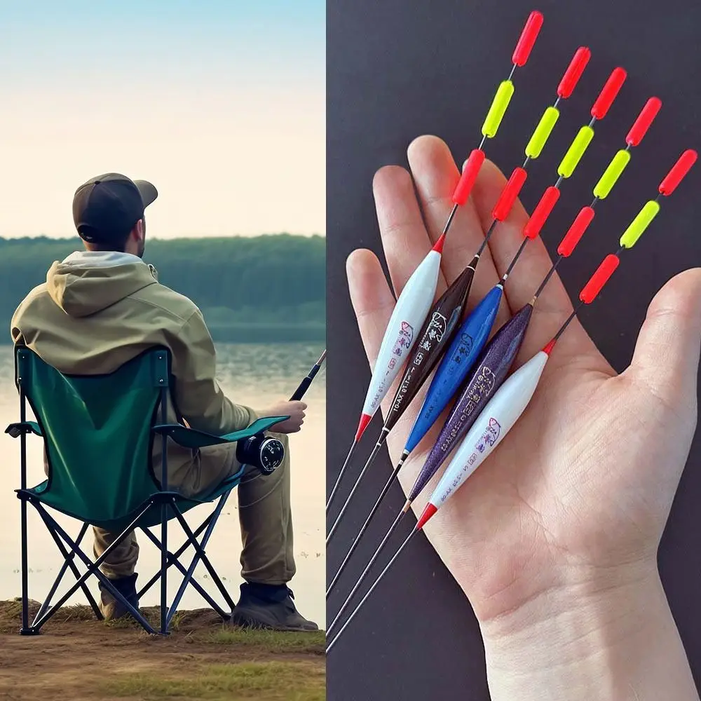 Indicator Fishing Float Durable Three-mesh Highly Sensitive Rock Fishing Floats Thick Tail Eye-catching Light Float Stream